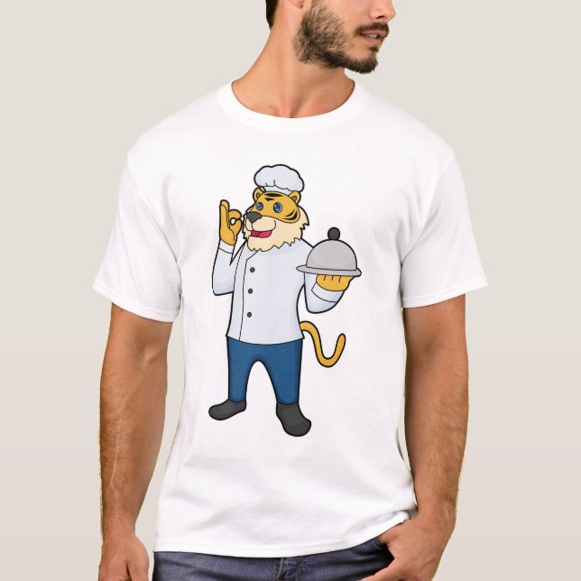 Camiseta Tiger Cook Chef Chapéu (Frente)