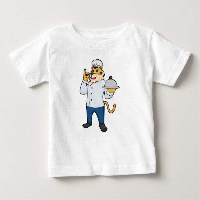 Camiseta Tiger Cook Chef Chapéu (Frente)