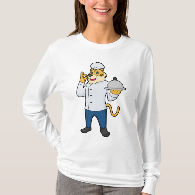 Camiseta Tiger Cook Chef Chapéu (Frente)