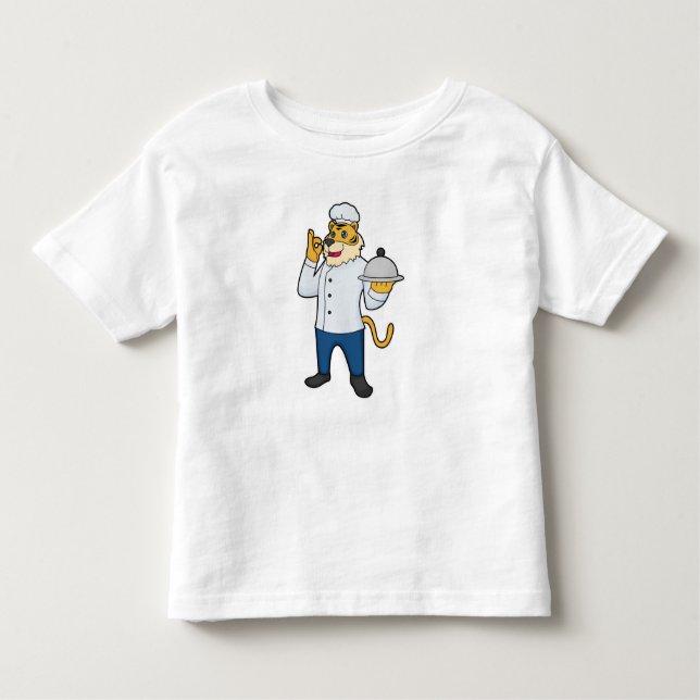 Camiseta Tiger Cook Chef Chapéu (Frente)