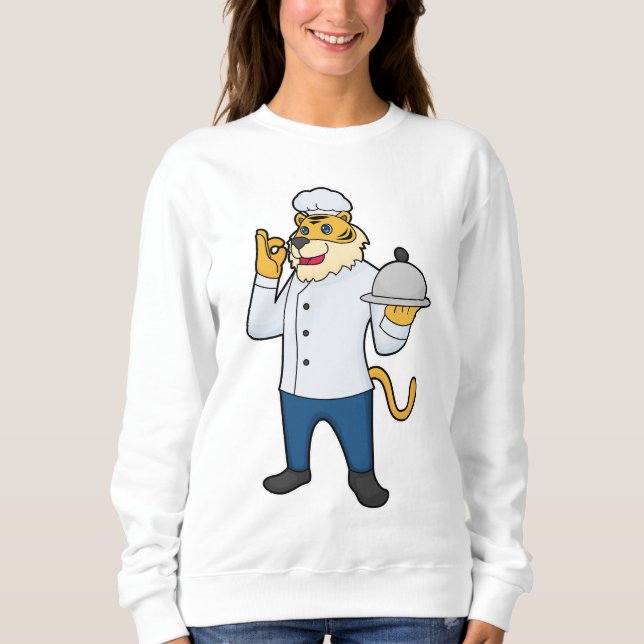Camiseta Tiger Cook Chef Chapéu (Frente)