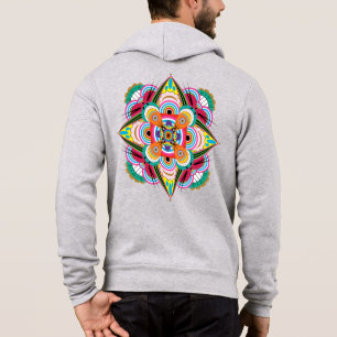Camiseta Tiger Dragon Mandala Unisex Zip Hoodie