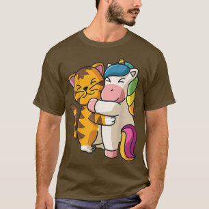 Camiseta Tiger e Unicórn Cute Zoo