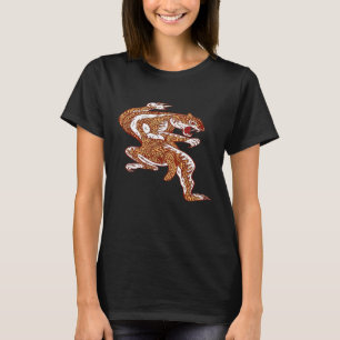 Camiseta Tiger Escalbing Mandala Tailandês India Hindu