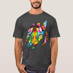 Camiseta Tiger Eye Claw Colorida Tiger Design Animal Design