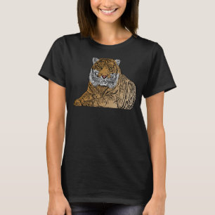 Camiseta Tiger face cabeça grandes felinos marca predadores