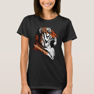 Camiseta Tiger face cabeça grandes felinos marca predadores