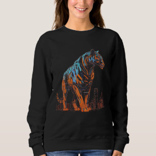 Camiseta Tiger Fantasy Trabalho de arte Architecture Art An