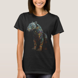 Camiseta Tiger Fantasy Trabalho de arte Robot Animal Motif