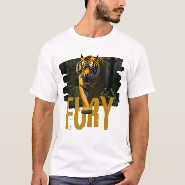 Camiseta Tiger Fury - Wild Jungle Power Graphic (Frente)