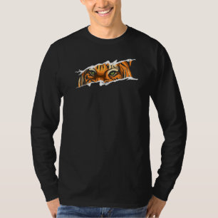 Camiseta Tiger Head Green Eyes Wilderlife Predator Wilderne