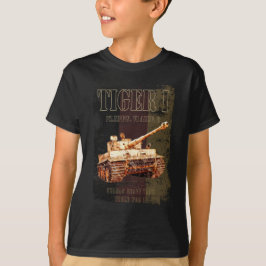 Camiseta Tiger I German Heavy Tank WII com bandeira alemã