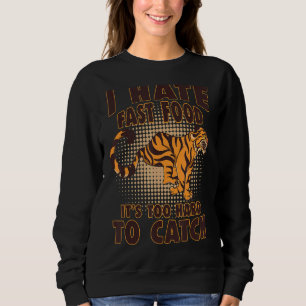 Camiseta Tiger Meme Big Cat Wild Animal Retro Fast Comida