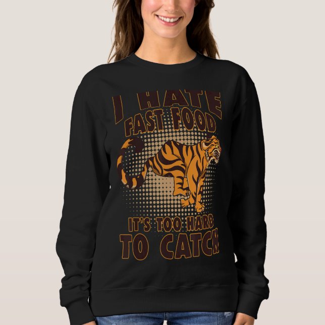 Camiseta Tiger Meme Big Cat Wild Animal Retro Fast Comida (Frente)