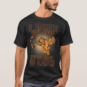 Camiseta Tiger Meme Big Cat Wild Animal Retro Fast Comida