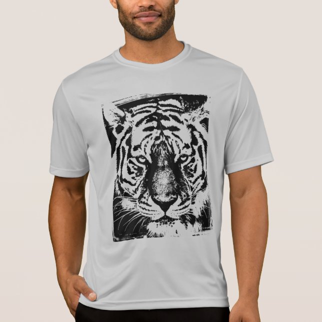 Camiseta Tiger Mens Ativewear Sport-Tek Competidor Silver (Frente)