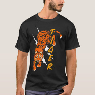 Camiseta Tiger Predator Selvagem Selvagem Grande Cat Safari