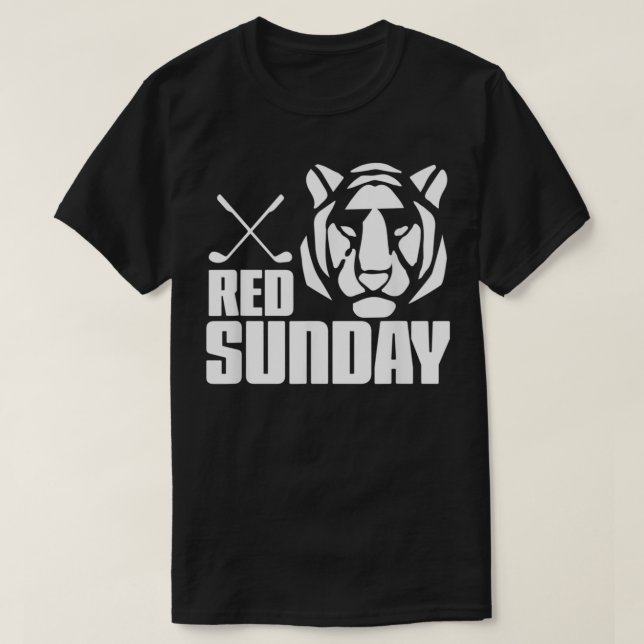 Camiseta Tiger Red Sunday Golf t (Frente do Design)