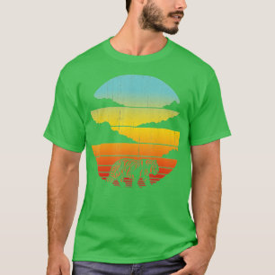 Camiseta Tiger Retro Vintage 60s 70s Sunset Mammal Zoo Anim