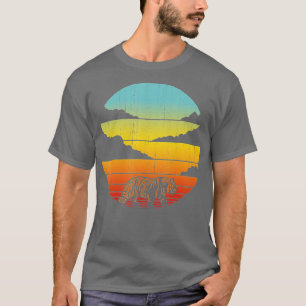 Camiseta Tiger Retro Vintage 60s 70s Sunset Mammal Zoo Anim