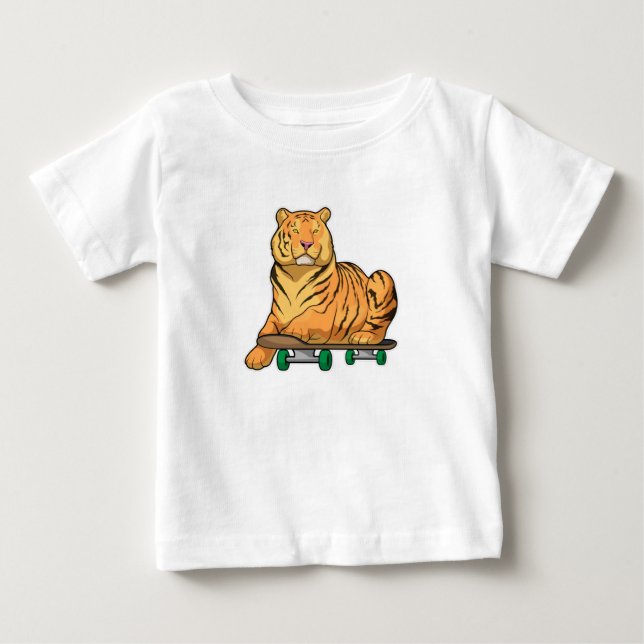 Camiseta Tiger Skater Skateboard (Frente)