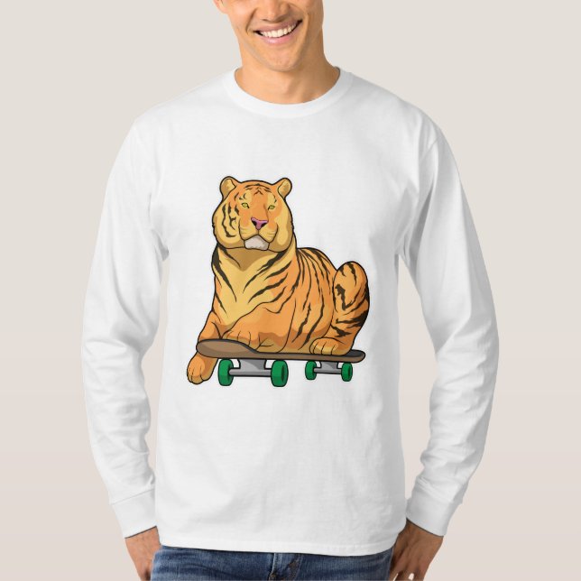 Camiseta Tiger Skater Skateboard (Frente)