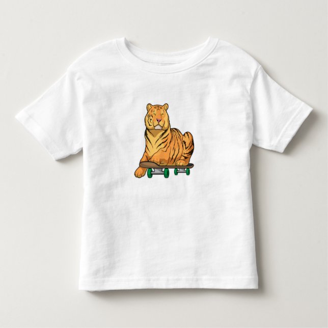 Camiseta Tiger Skater Skateboard (Frente)