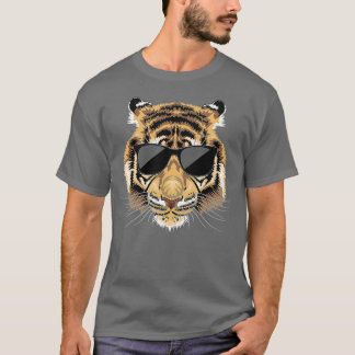Camiseta Tiger Sunglass Zoólogo Zoólogo Safari Wildli