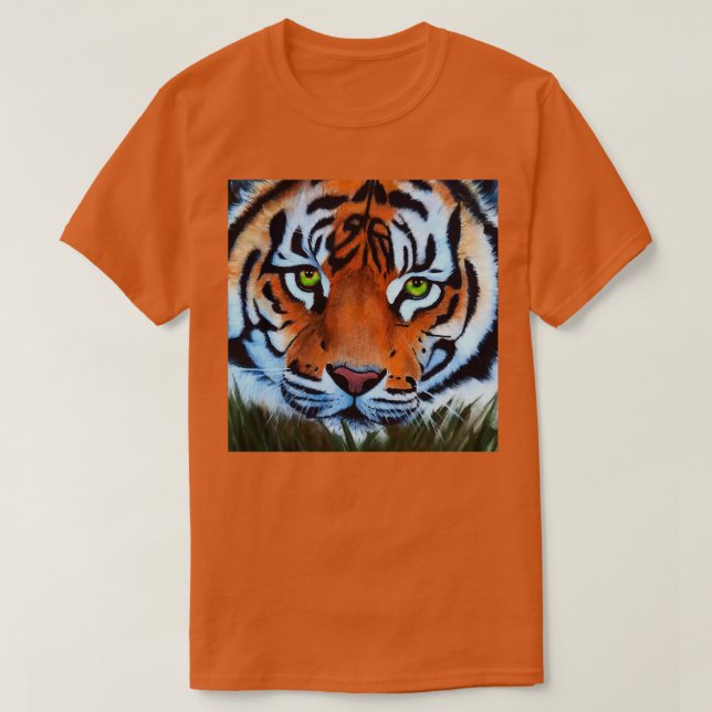 Camiseta Tiger tiger burning bright big cat animal painting (Frente do Design)
