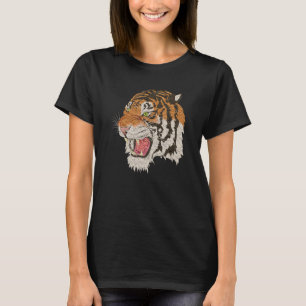 Camiseta Tiger Wild Animal Tiger Head