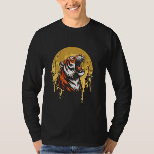 Camiseta Tiger Wildlife Animal Big Cat - Moon Howling