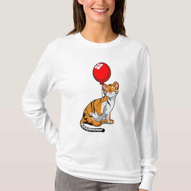 Camiseta Tiger with Balloon (Frente)