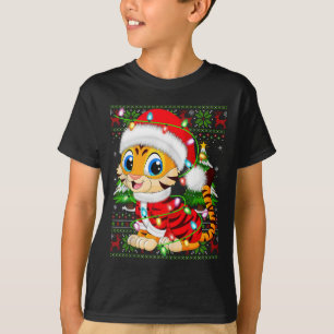 Camiseta Tiger Xmas Sweater Style Feia Papais noeis Tiger C