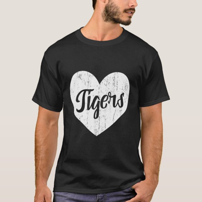 Camiseta Tigers School Sports Fan Team Spirit Mascot (Frente)