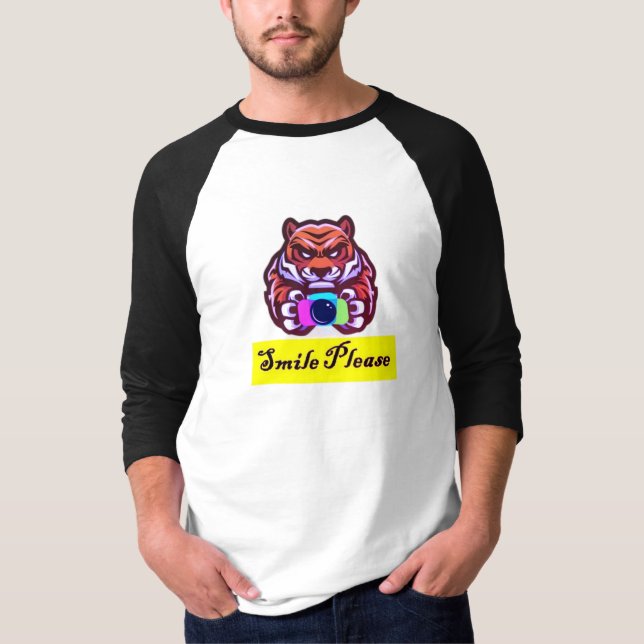Camiseta Tigre à Espera (com uma Câmera!) (Frente)