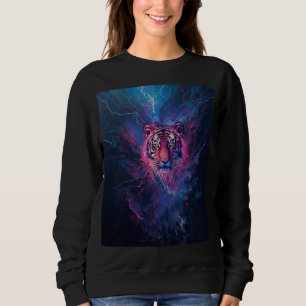 Camiseta Tigre Abstrato Neon Thunder Tigrar Resplendor Elét