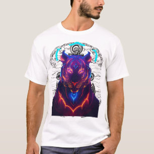 Camiseta "Tigre Adorável: Beleza Feroz Conhece Estilo"
