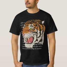 Camiseta Tigre africano encara branco homem negro