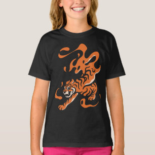 Camiseta Tigre Ardente: Design Ousado Asiático
