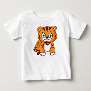 Camiseta Tigre Bebê Desenho Animado