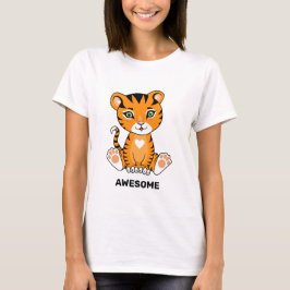 Camiseta Tigre Bebe Selvagem Animal Cartoon
