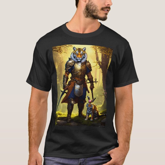 Camiseta Tigre Bengala Majestoso - Camisa-T Inspirada Na Vi (Frente)