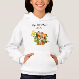 Camiseta Tigre & Borboleta Irmão Mais Velho Irmã Mais Velha