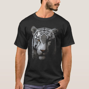 Camiseta Tigre Branco Arte Motivo Animal Tigre 1