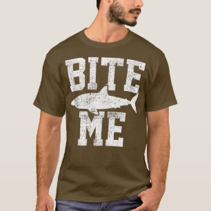 Camiseta Tigre Branco De Tubarão Me Morde Biólogo Marinho V