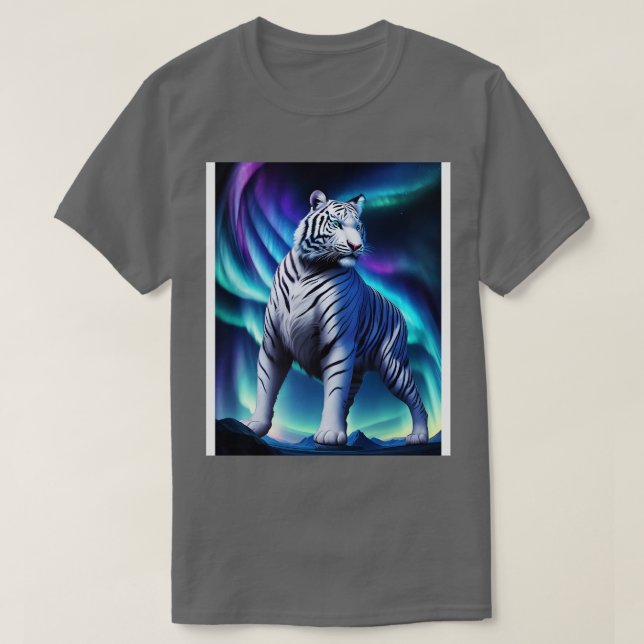 Camiseta tigre branco design 2 (Frente do Design)