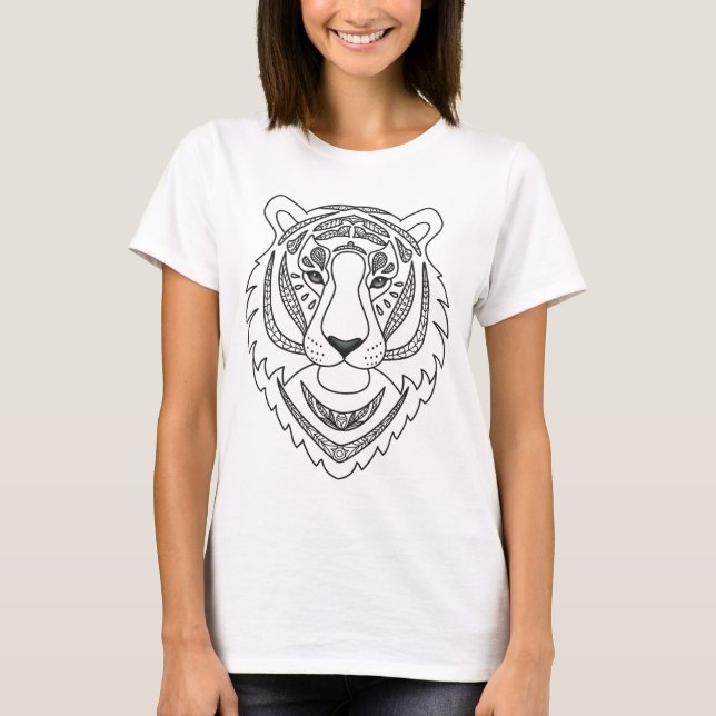 Camiseta Tigre branco inspirado (Frente)