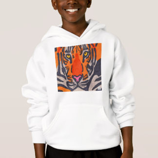 Camiseta Tigre (branco) - Moletom com capuz de menino