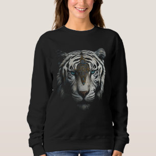 Camiseta Tigre Branco Obra de Arte Motivo Animal Tigre