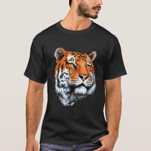 Camiseta Tigre - Cabeça Realista Para Os Tigres Dos Amantes
